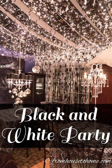 decoration party black and white|black and white party menu.